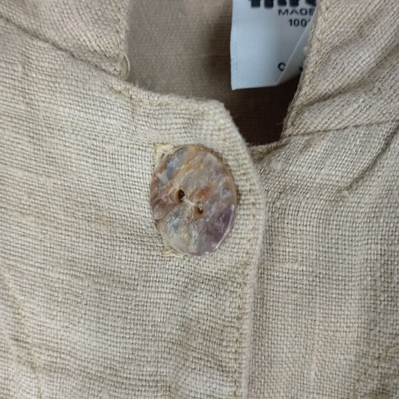California Threads Vintage Linen Top Mother Of Pearl Buttons Large Artsy - Picture 7 of 11